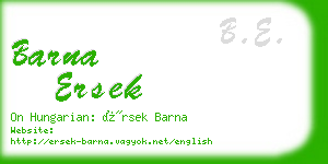 barna ersek business card